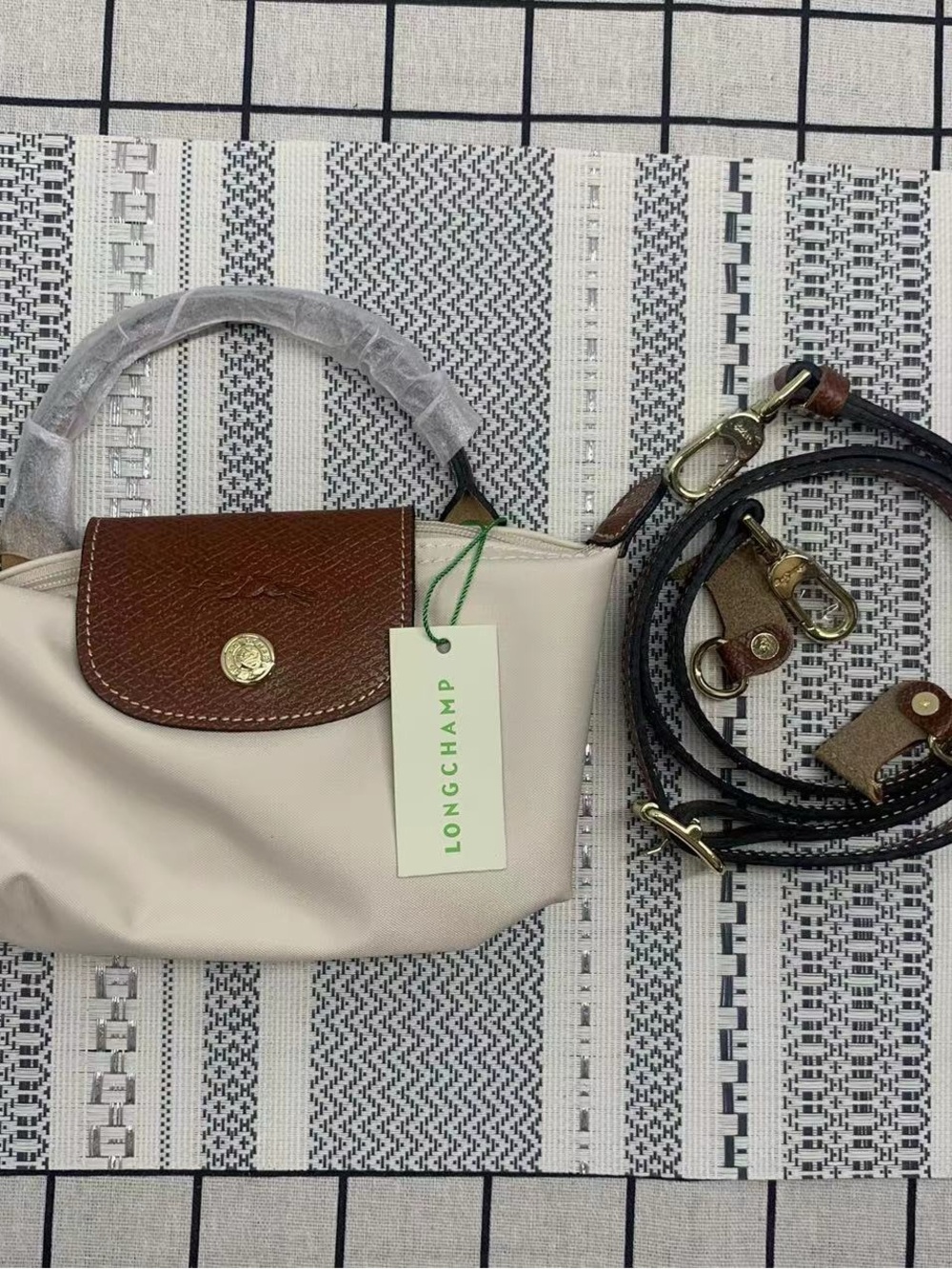 Longchamp Cream Mini Crossbody Bag